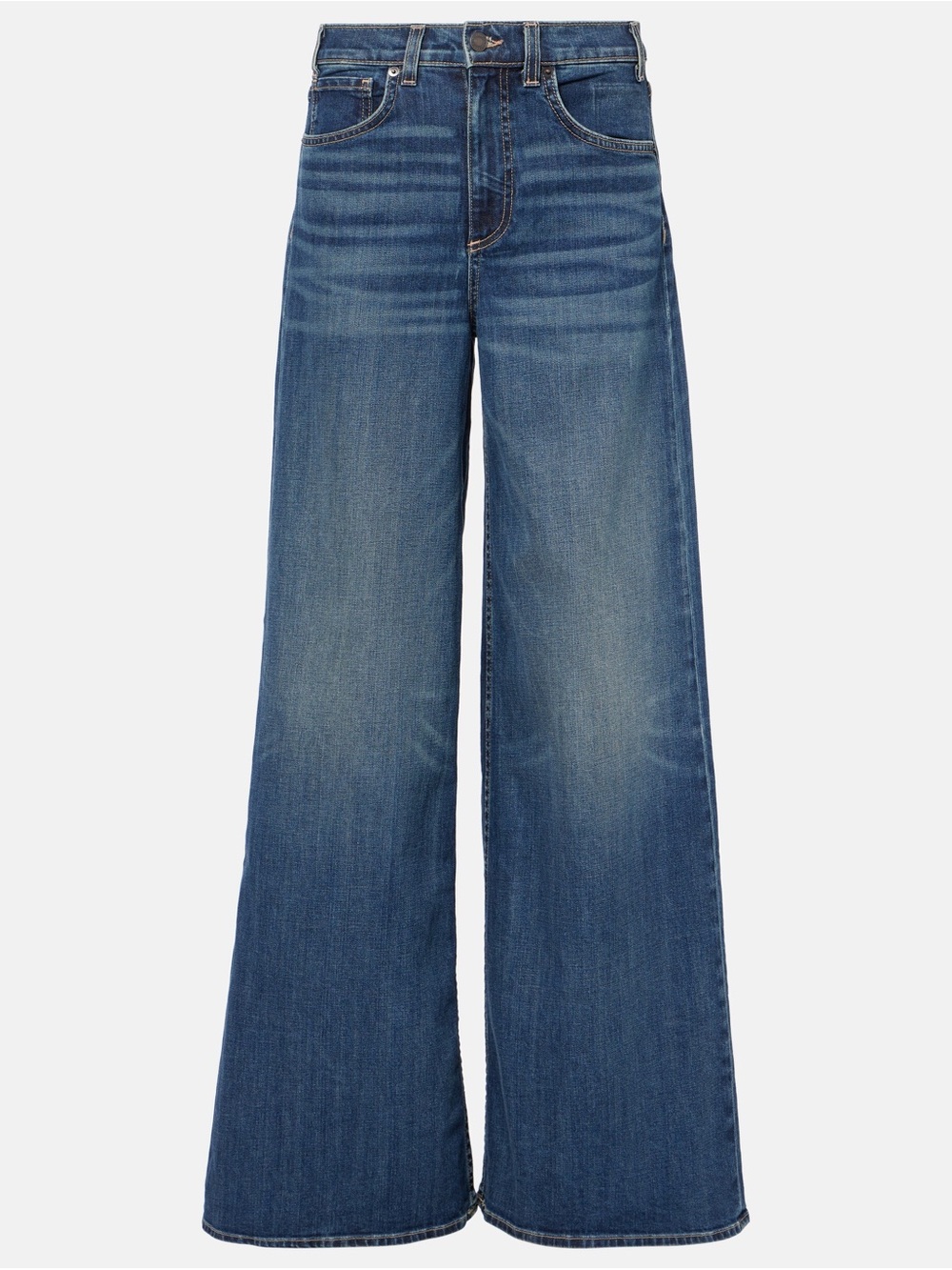 Nili Lotan Rolland Wide Leg High-Rise Women's Jeans Simon Wash - Picture 6 of 6